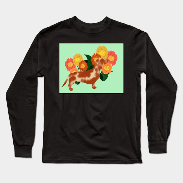 Nosey Dachshund 2 Long Sleeve T-Shirt by CATiltedArt